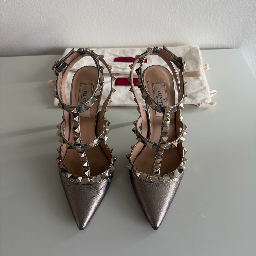Valentino Women's Metallic Studded Heels